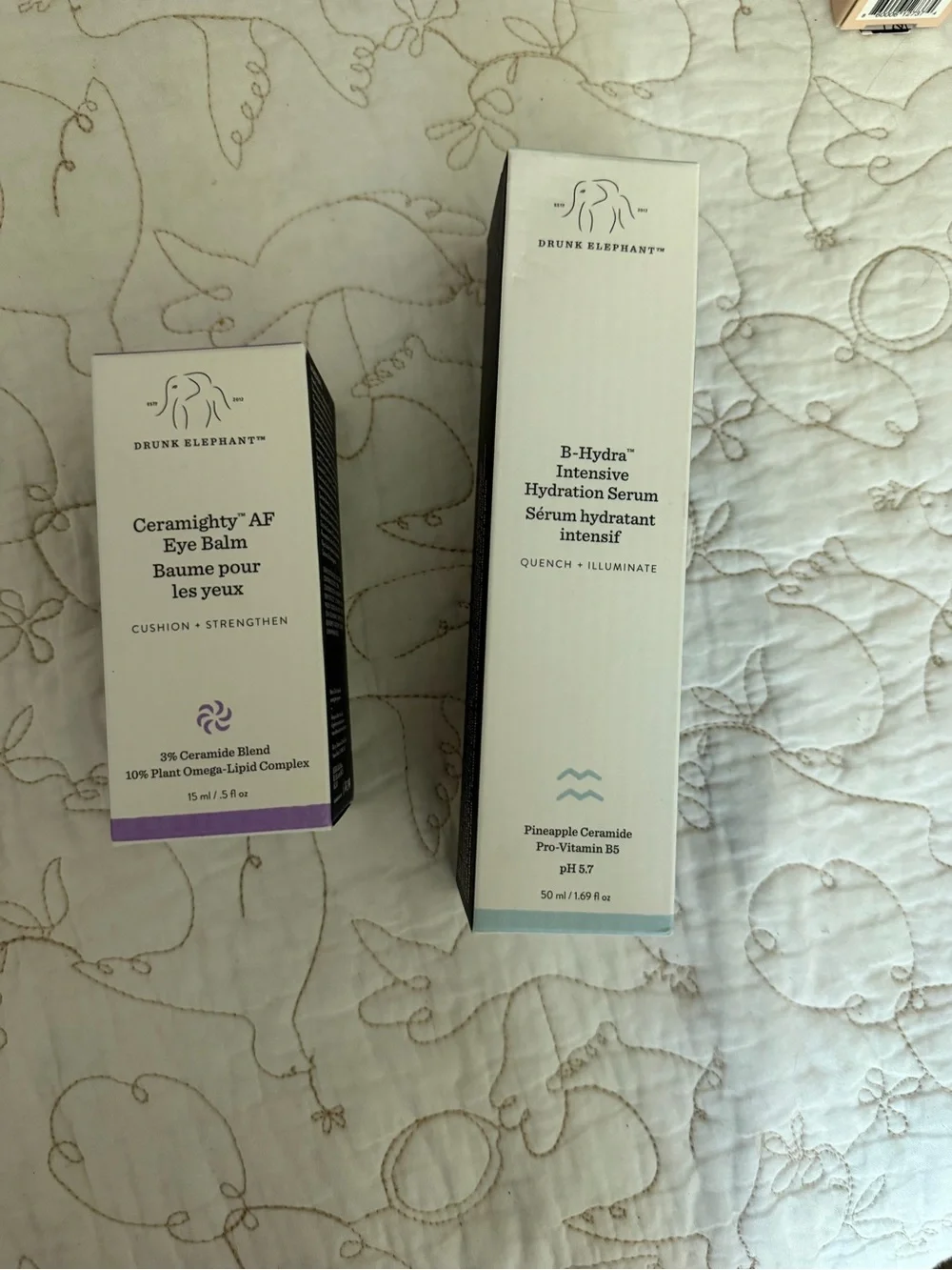 Bundle of TWO brand new in box Drunk Elephant serum and eye cream
